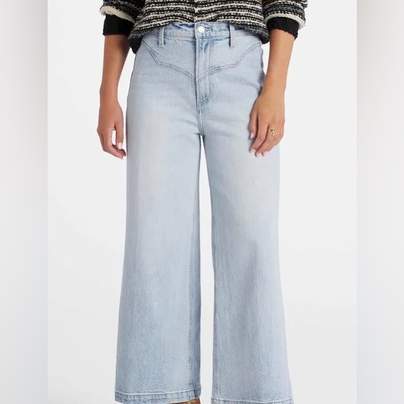 Pistola Denim Lana Crop High Rise Ultra Wide Leg 💖 - Picture 3 of 8